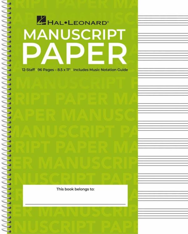 Standard Wirebound Manuscript Paper (Green Cover)    Spiral-bound – February 1, 1986